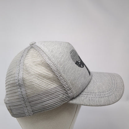 90 Snapback Mesh Back Trucker Hat Gray One Size Solid Adjustable Roxy