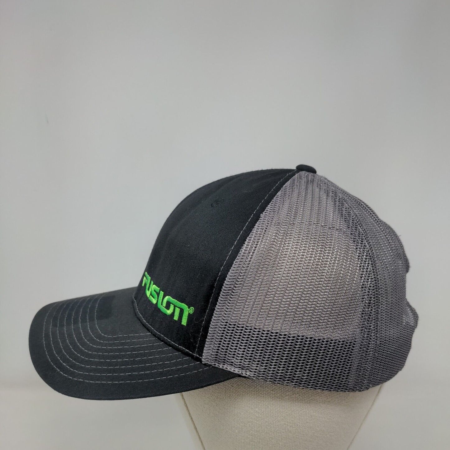 Fusion Snapback Mesh Back Trucker Hat Black One Size Richardson