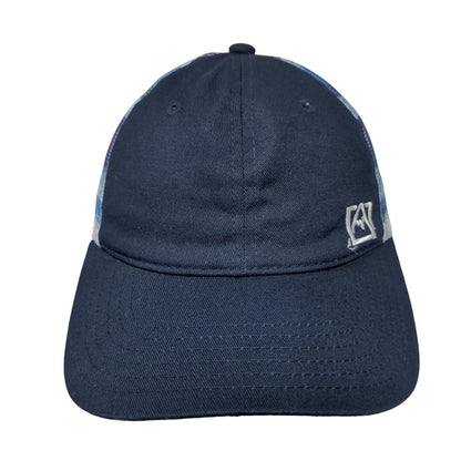 Avalanche Snapback Mesh Back Trucker Hat Blue One Size Striped 6 Panel