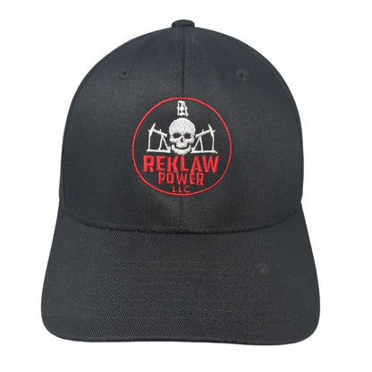 Reklaw Power LLC Fitted Hat Black XL Flexfit Stretch Embroidered Yupoong