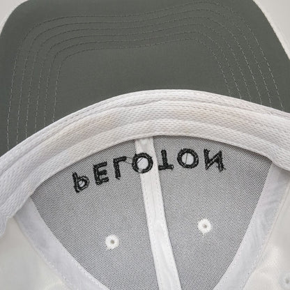 Peloton Baseball Cap White One Size Adjustable Slideback Logo Polyester Hat