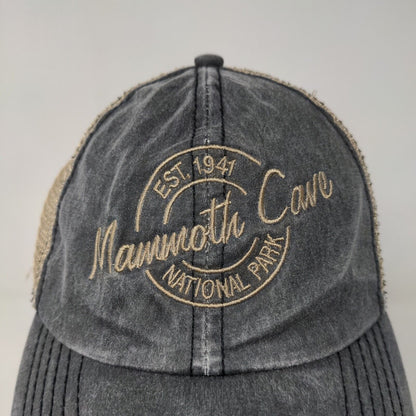 Royal Resortwear Men's Strapback Mesh Back Hat Gray Mammoth Cave National Park