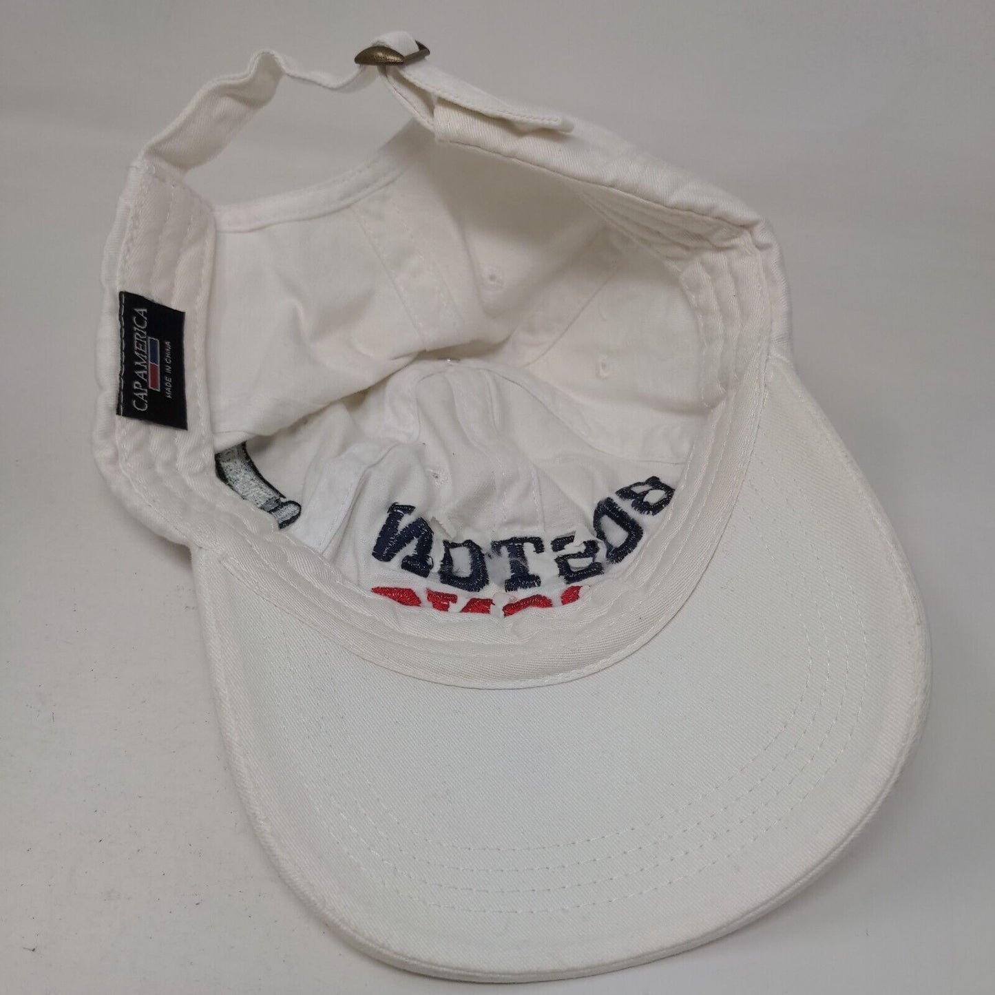 Boston Strong Slideback Hat White One Size Embroidered Hereford St Boylston St