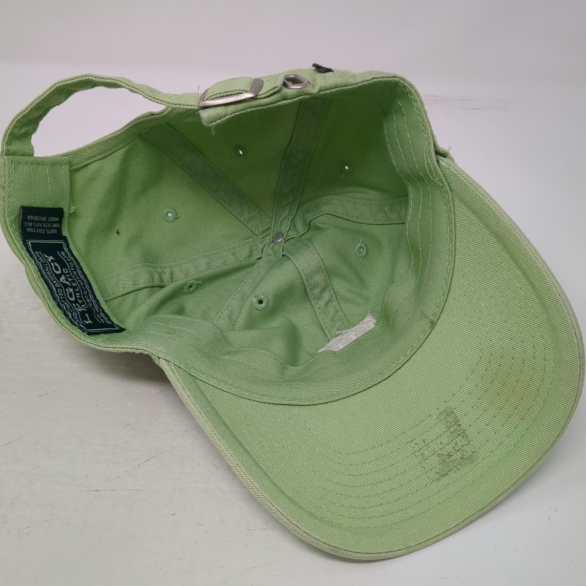 Legacy Baseball Cap Green One Size Floral Letter D Slideback Cotton Hat
