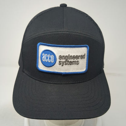 Cap America Trucker Hat Black One Size ACCO Engineered Systems Patch USA Flag