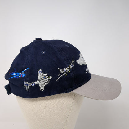 Commemorative Air Force Strapback Hat Blue One Size Keep 'Em Flying