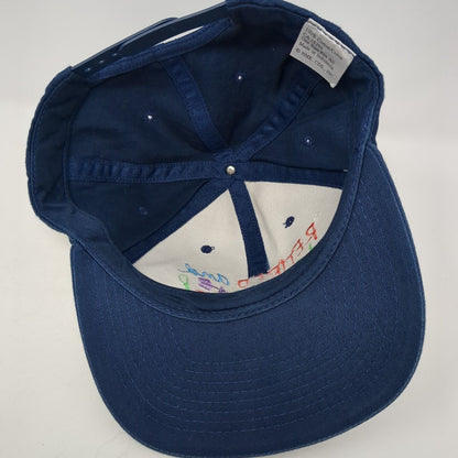 Retired And Loafing Loving It Snapback Hat Blue One Size Adjustable Embroidered