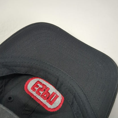 ESPN Logo Black Red Baseball Cap America OSFM Adjustable Cotton Slideback Hat