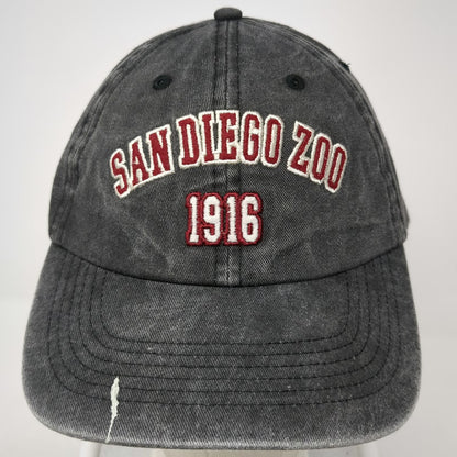 San Diego Zoo Baseball Cap Gray One Size Embroidered Washed Cotton Hat 1916