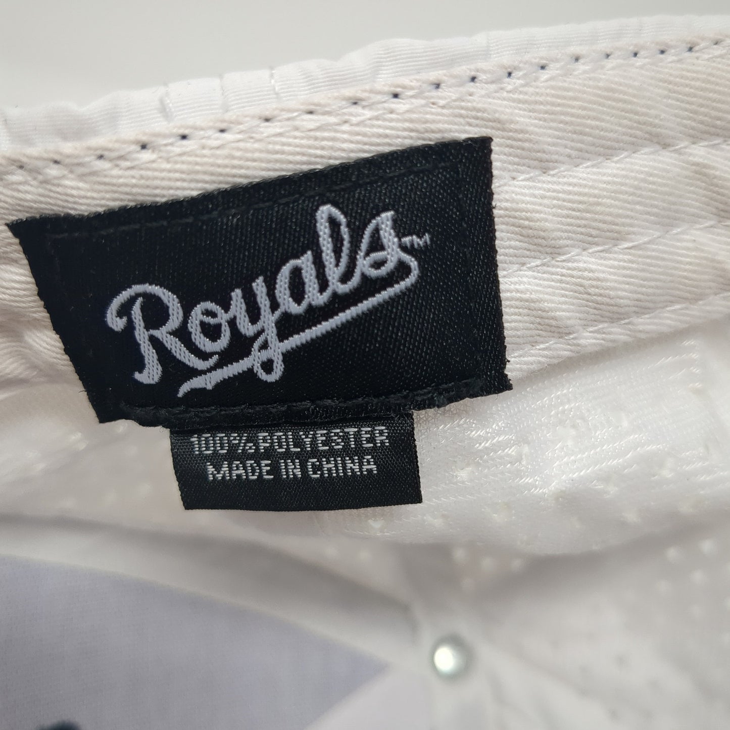 Royals Slideback Hat Blue One Size Adjustable Laser Cut Colorblock