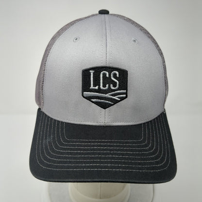LCS Snapback 112 Trucker Hat Gray One Size Adjustable Mesh Back Richardson