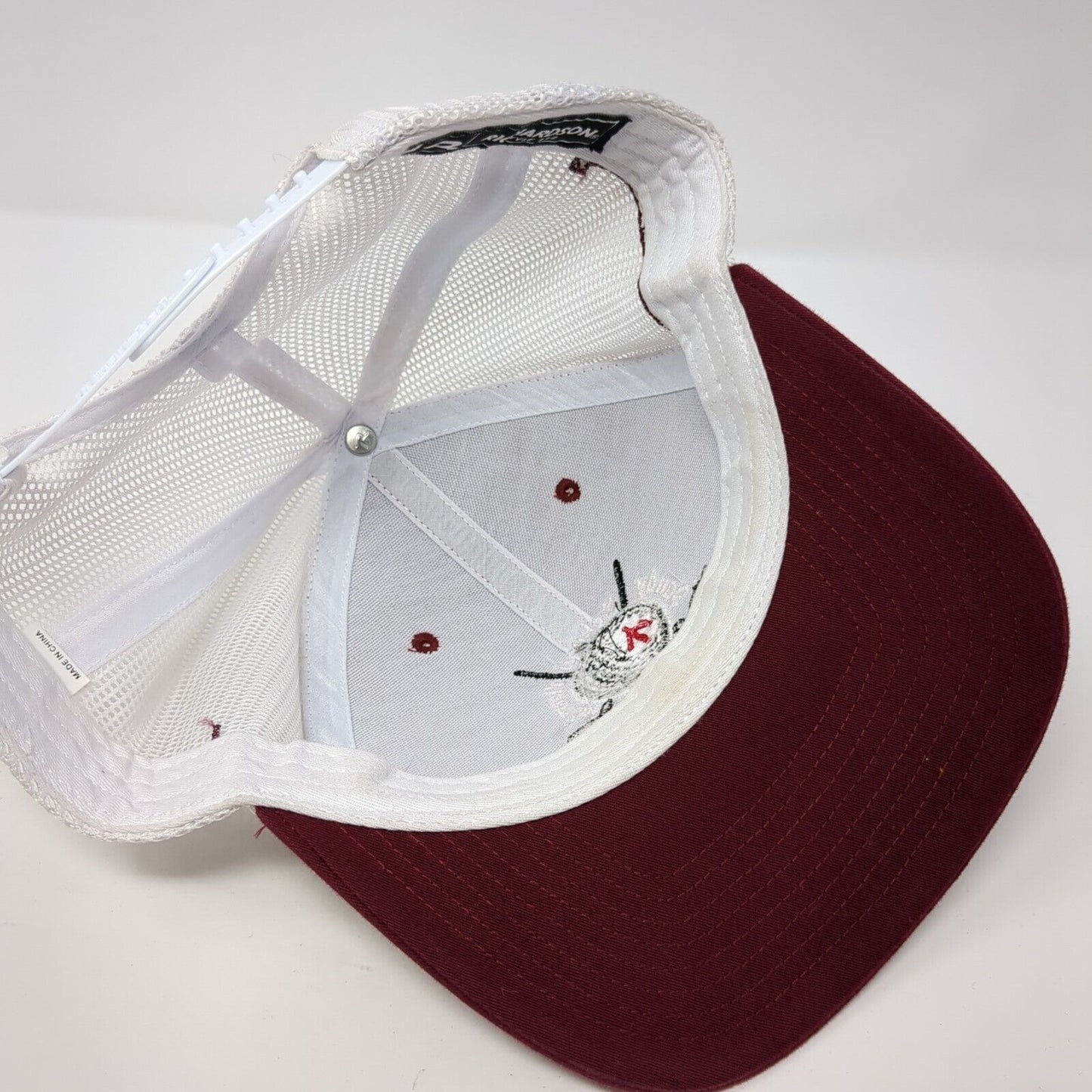 Sandy McLeod Memorial Spurs & Spikes Snapback Trucker Hat Red OS Adjustable