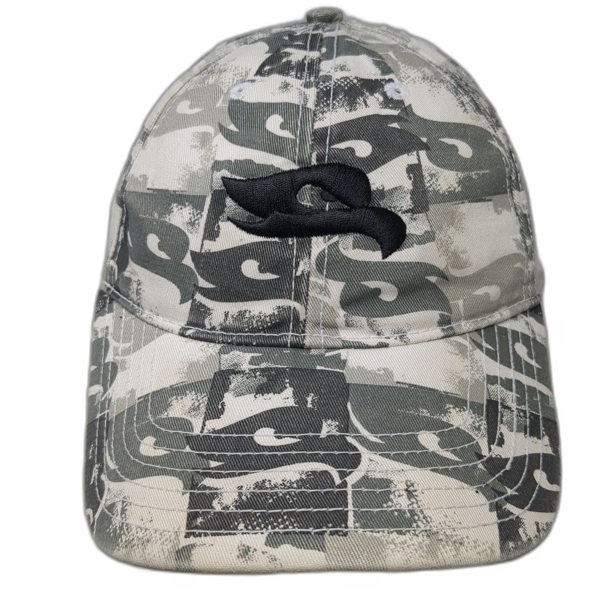 Tony Hawk Baseball Cap Beige Gray Green One Size Camo Print Embroidered Logo