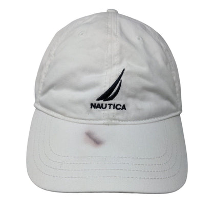 Nautica NS83 Slideback Hat White One Size Adjustable Embroidered Logo Cotton