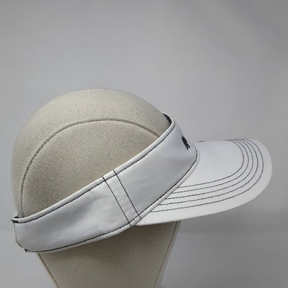 Hydrostat Strapback Sun Visor Hat White One Size Nike Swoosh Dri-Fit