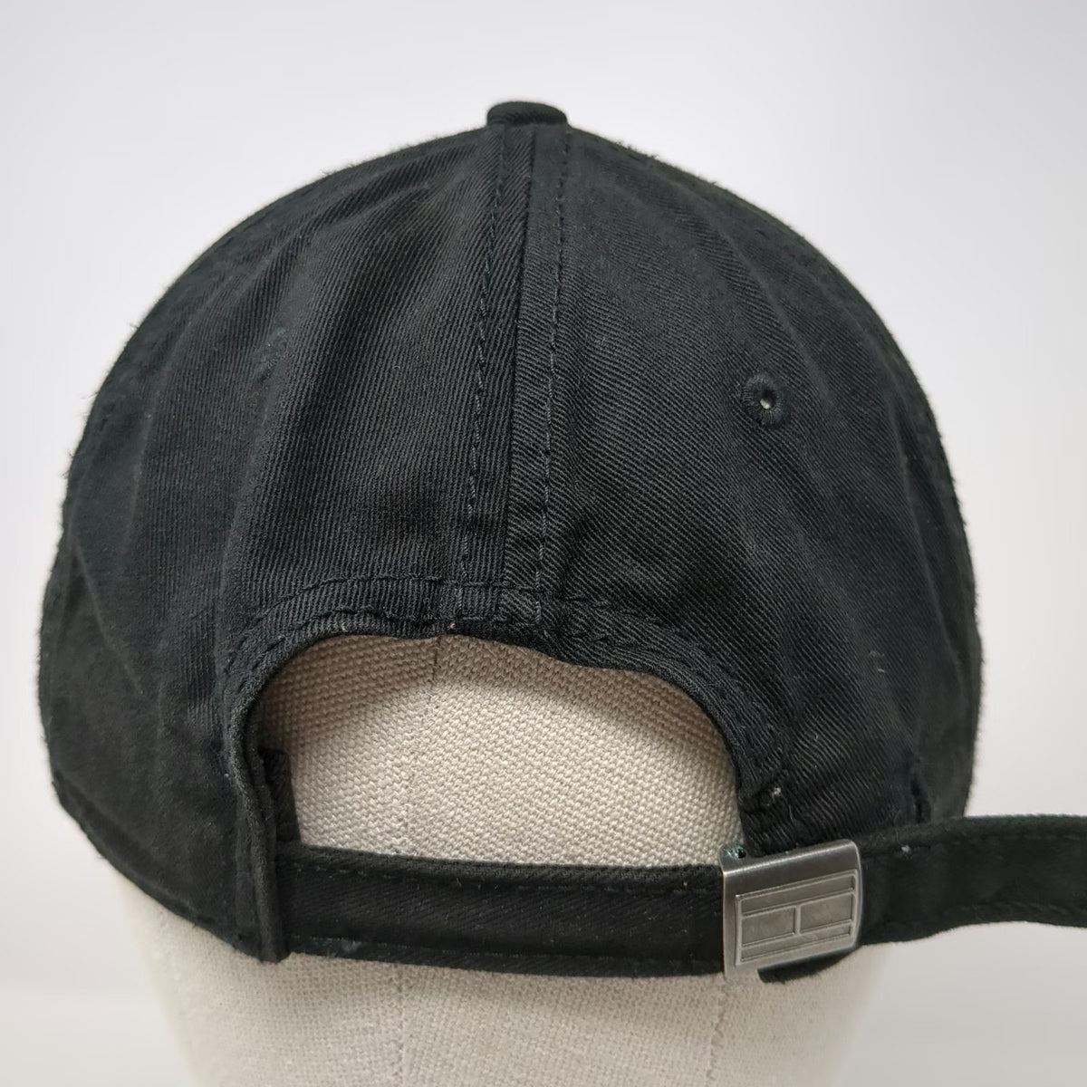 Tommy Hilfiger Baseball Cap Black One Size Embroidered Logo Strapback Hat