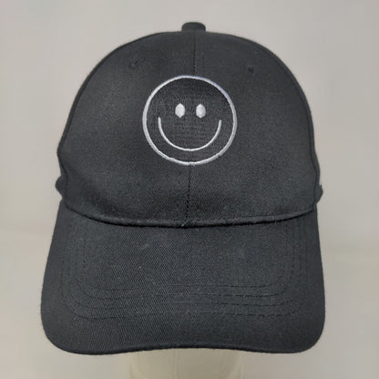 Unbranded Men's Slideback Hat Black Adjustable Embroidered Smiley Faith Logo