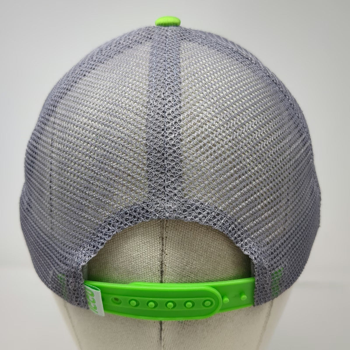 Namebrand HQ ICCU Green Gray Trucker Hat One Size Mesh Rope Snapback Logo