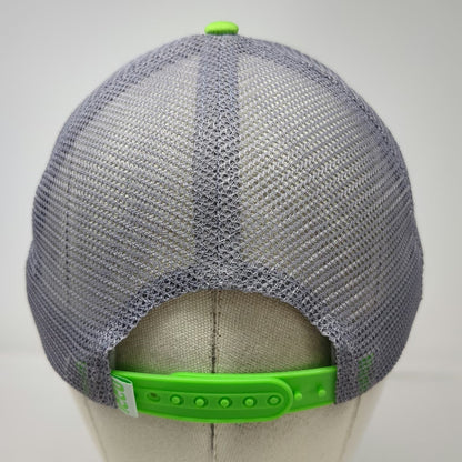 Namebrand HQ ICCU Green Gray Trucker Hat One Size Mesh Rope Snapback Logo
