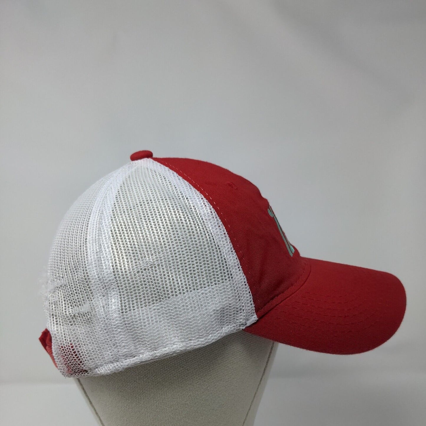 Outdoor Cap Strapback Mesh Back Trucker Hat Red One Size Colorblock