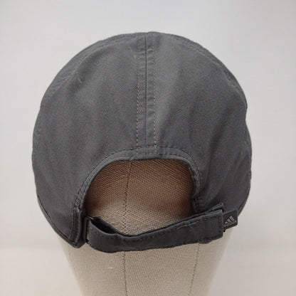 Adidas Aeroready Strapback Hat Gray OSFA Adjustable 3 Stripes Solid