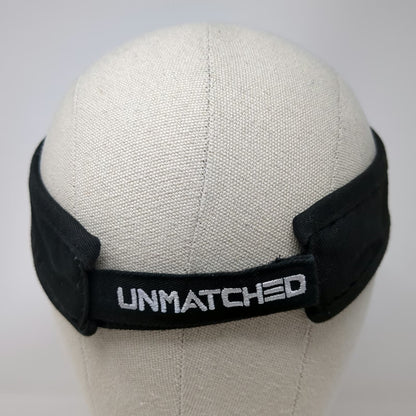 Unmatched Board Game Visor Hat Black One Size Strapback Red Embroidered Logo