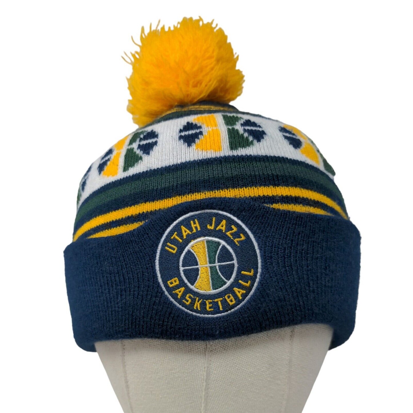 NordicTrack Men's Knit Beanie Hat Cap Multicolor Utah Jazz NBA Embroidered Logo