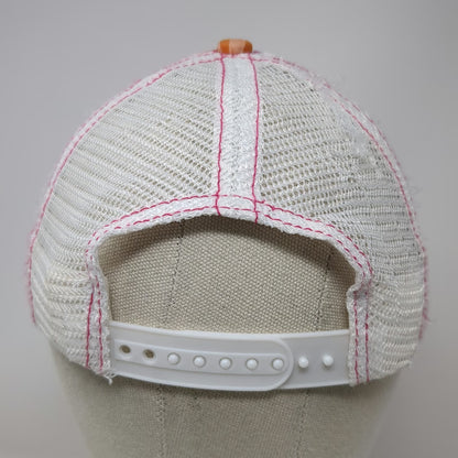 Polar Graphics Trucker Hat Pink White One Size Yosemite Plaid Mesh Snapback