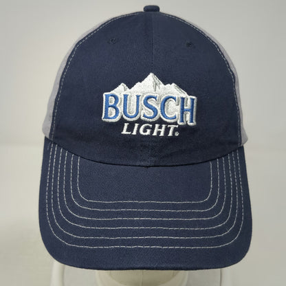 Busch Light Snapback Blue Gray Hat One Size Embroidered Logo Contrast Stitching