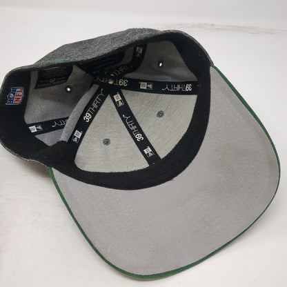 Green Bay Packers NFL New Era Gray Cap Hat M 39THIRTY Stretch Fit Heathered Logo
