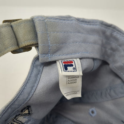 Nasdaq-100 Open Slideback Baseball Cap Blue One Size Adjustable Embroidered FILA