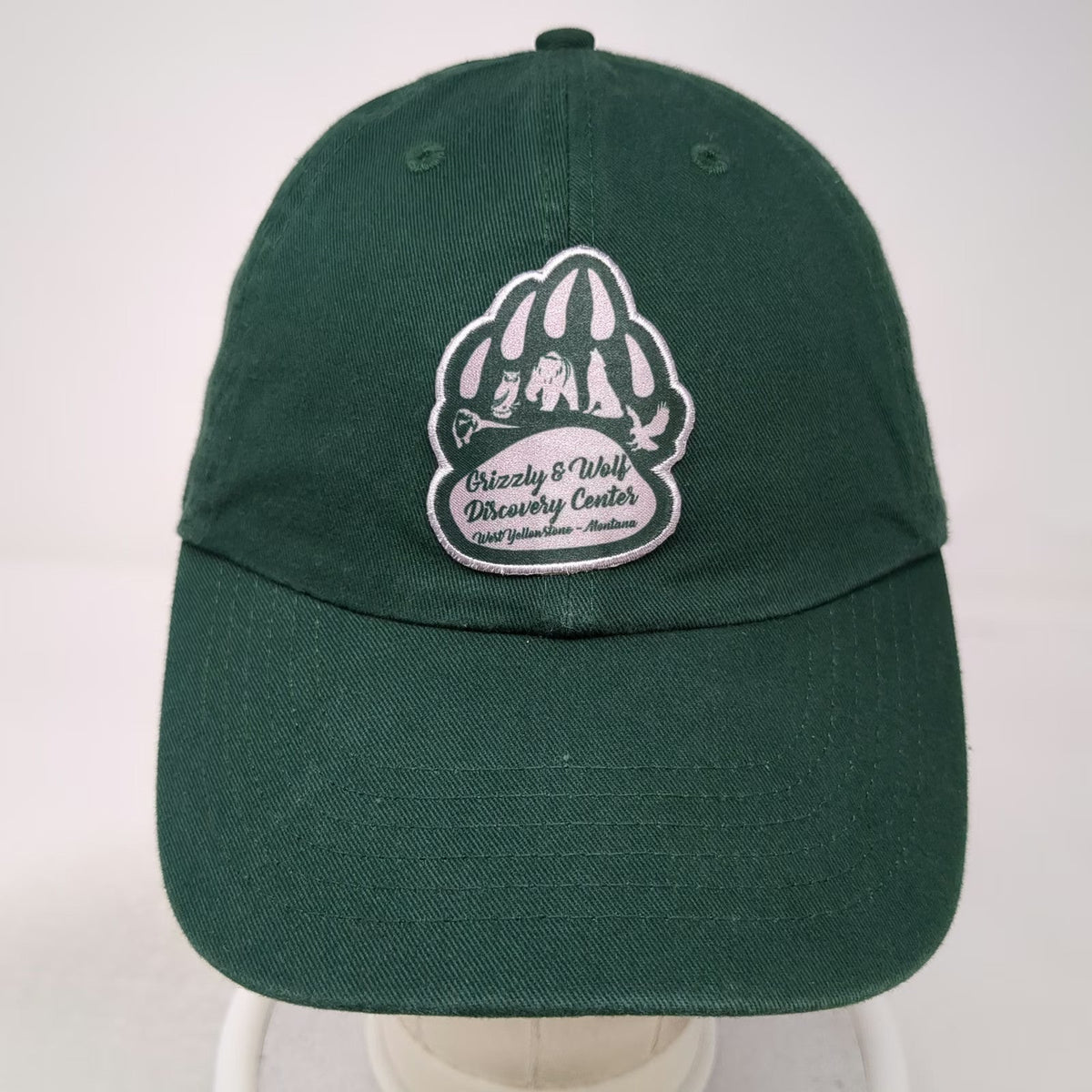 Grizzly & Wolf Discovery Center West Yellowstone Green Baseball Cap One Size Hat