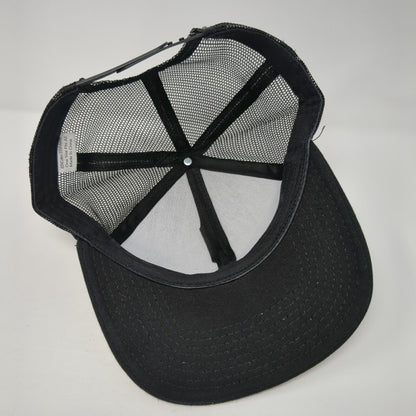 Preach Snapback Mesh Back Trucker Hat Black One Size Adjustable 6 Panel
