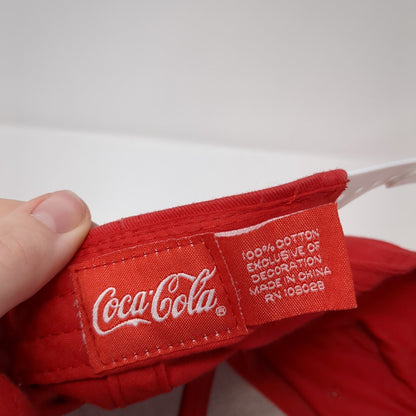Coca-Cola Snapback Hat Red One Size Adjustable Embroidered 6 Panel