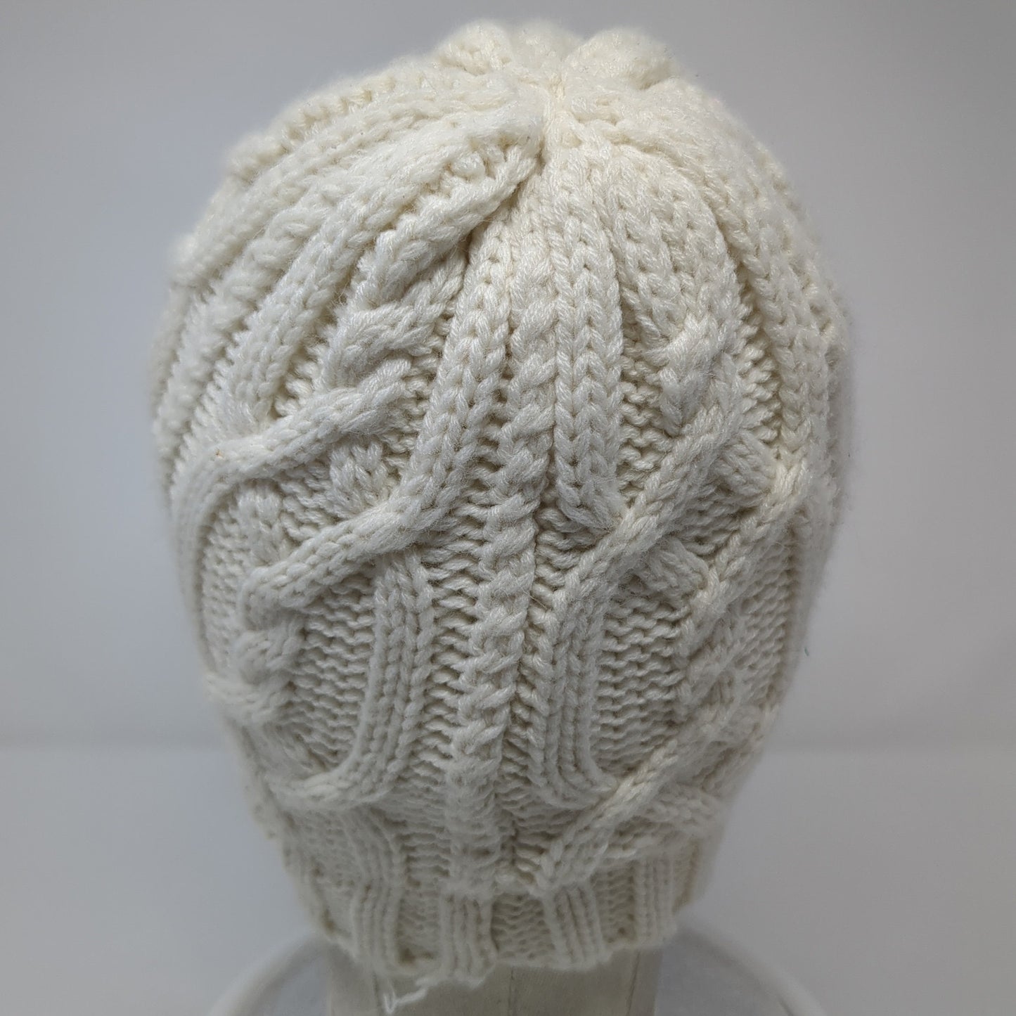 Merona Beanie Hat Beige One Size Stretch Hand-Knitted Lightweight Blank