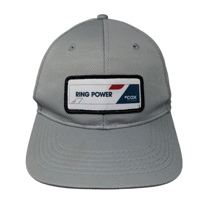Ring Power Patch Fitted Hat Gray L/XL Solid 6 Panel Outdoor Cap