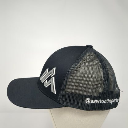 Sawtooth Sports Snapback Trucker Hat Black One Size Pacific Headwear