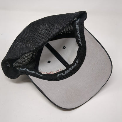 WRS Fitted Trucker Hat Black L/XL Flexfit Mesh Back 6 Panel Port Authority