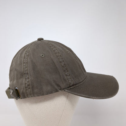 Unbranded Slideback Hat Brown One Size Adjustable Vented Holes 6 Panel Blank