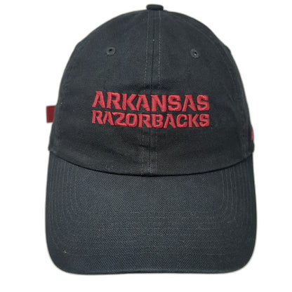 Nike Arkansas Razorbacks NCAA Cap Black OS Heritage86 Slideback Logo Hat Swoosh