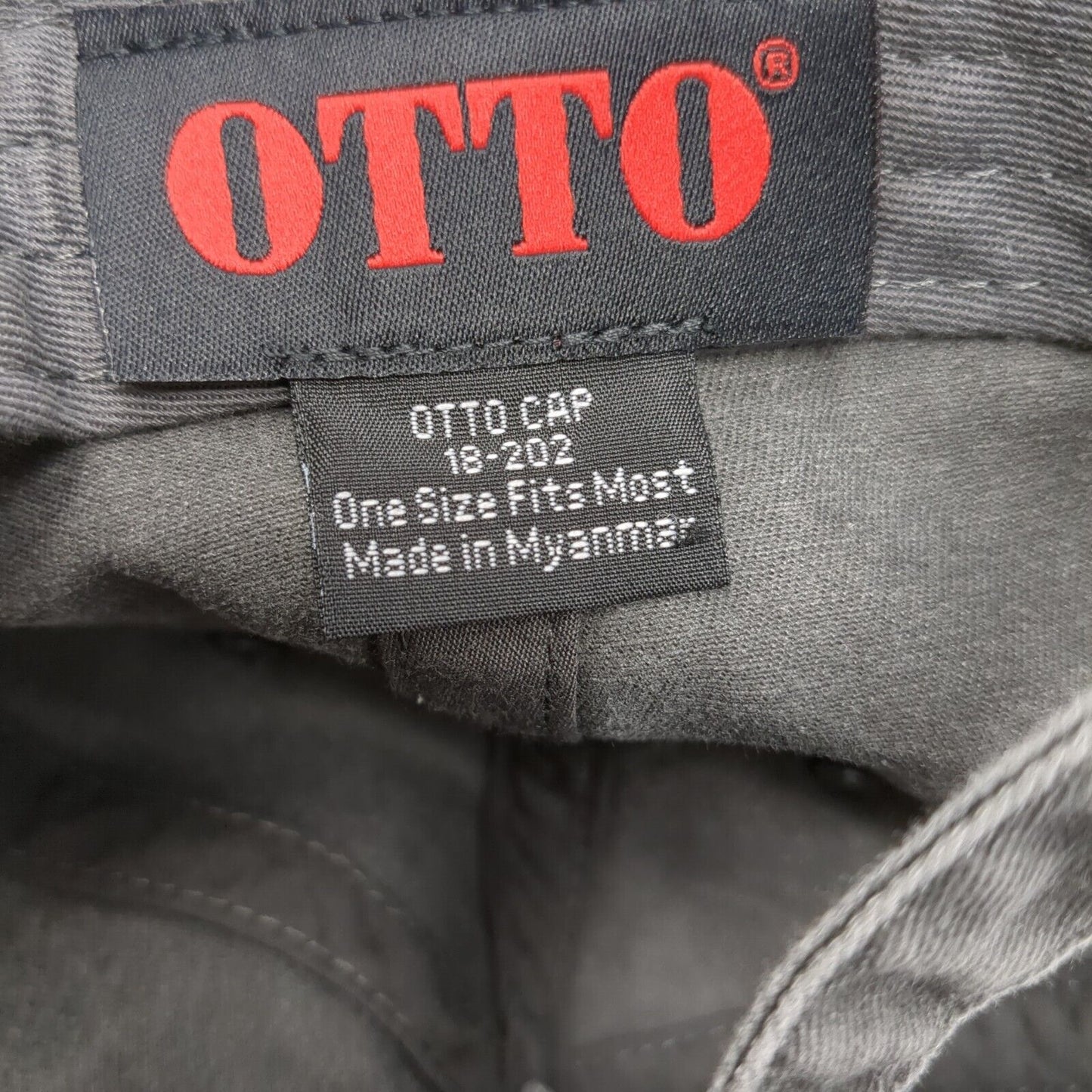 SDP Slideback Hat Gray OSFM Adjustable Embroidered 6 Panel Otto