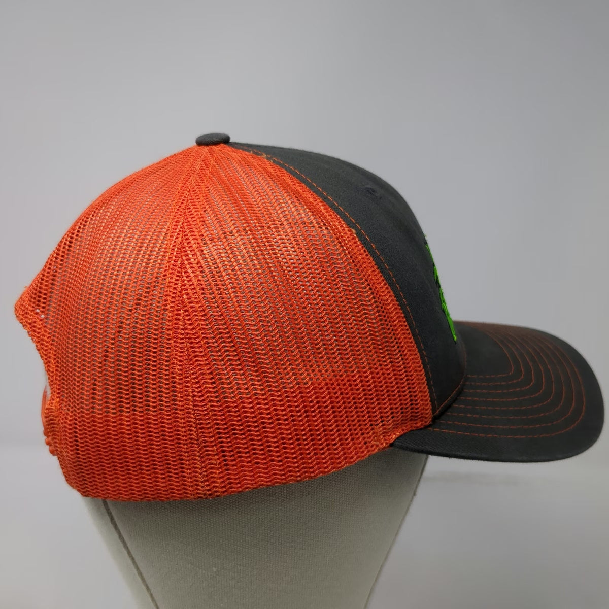 Richardson Trucker Hat Gray Orange One Size Mesh Snapback Kuna Grass Works