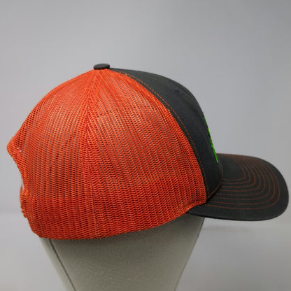 Richardson Trucker Hat Gray Orange One Size Mesh Snapback Kuna Grass Works