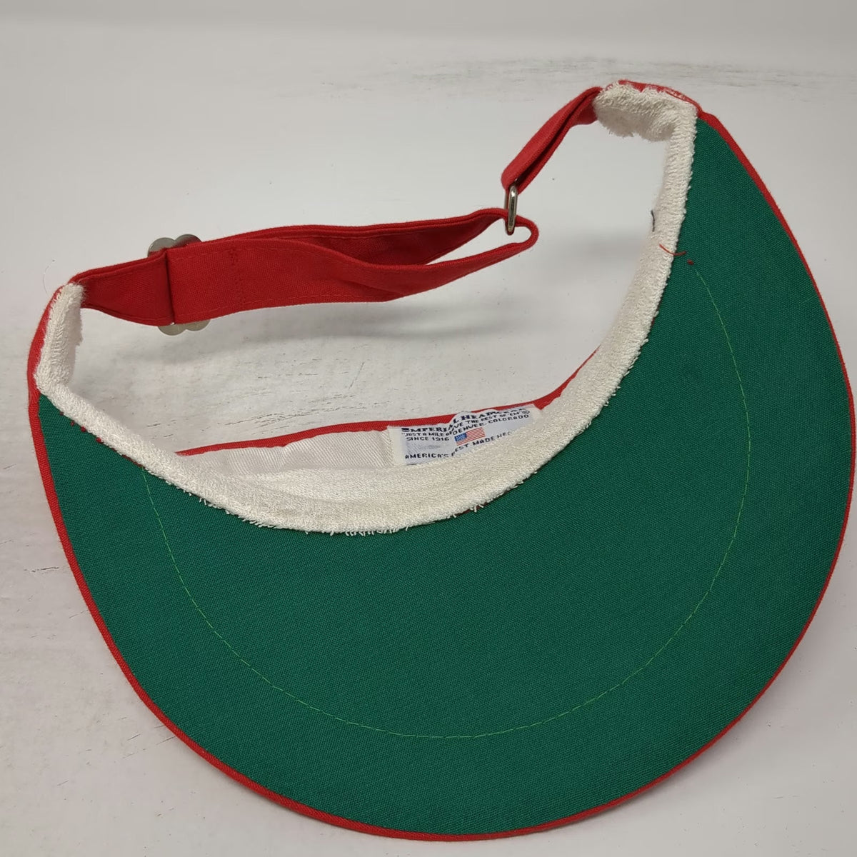 Imperial Tijeras Creek Golf Hat Red Visor One Size Slideback Green Underbrim