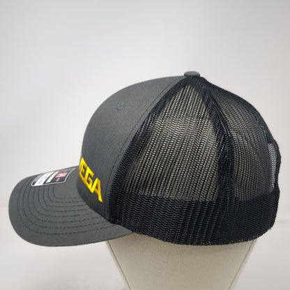 Richardson 112 Trucker Hat Gray One Size Yellow Vega Embroidered Mesh Snapback