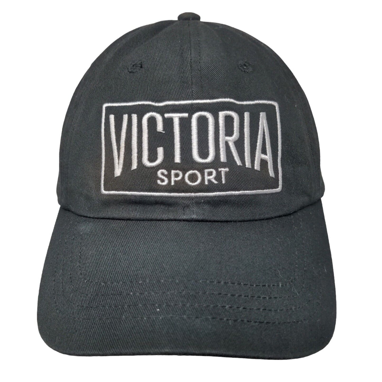 Victoria Sport Slideback Hat Black One Size Adjustable Embroidered 6 Panel