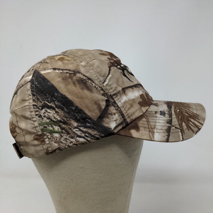 Field & Stream Men's Strapback Hat Brown Camo OSFM Embroidered Deer Logo