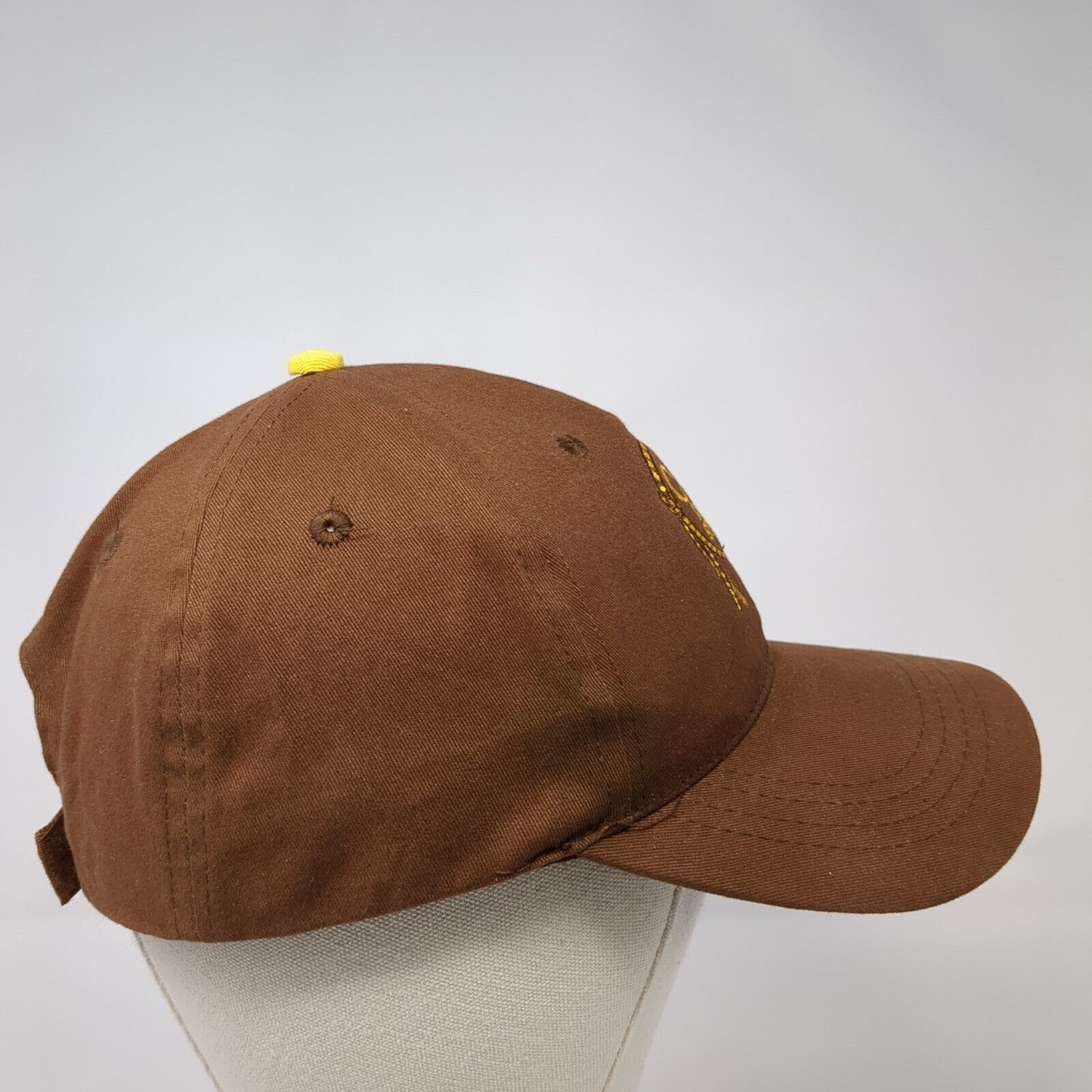 C-A-L Ranch Stores Strapback Hat Brown One Size Adjustable Embroidered