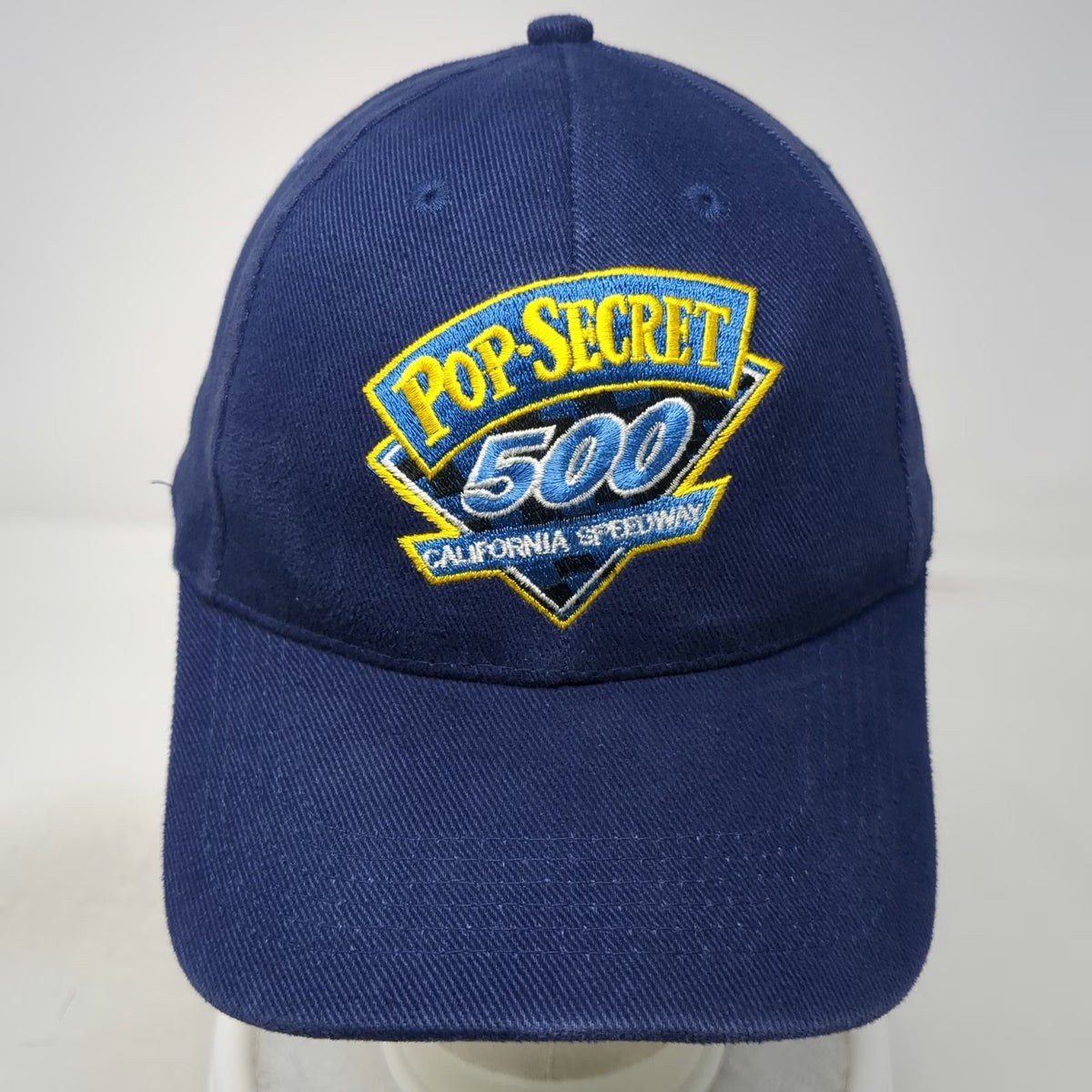 Pop-Secret 500 California Speedway Logo Hat Blue One Size Baseball Cap Strapback