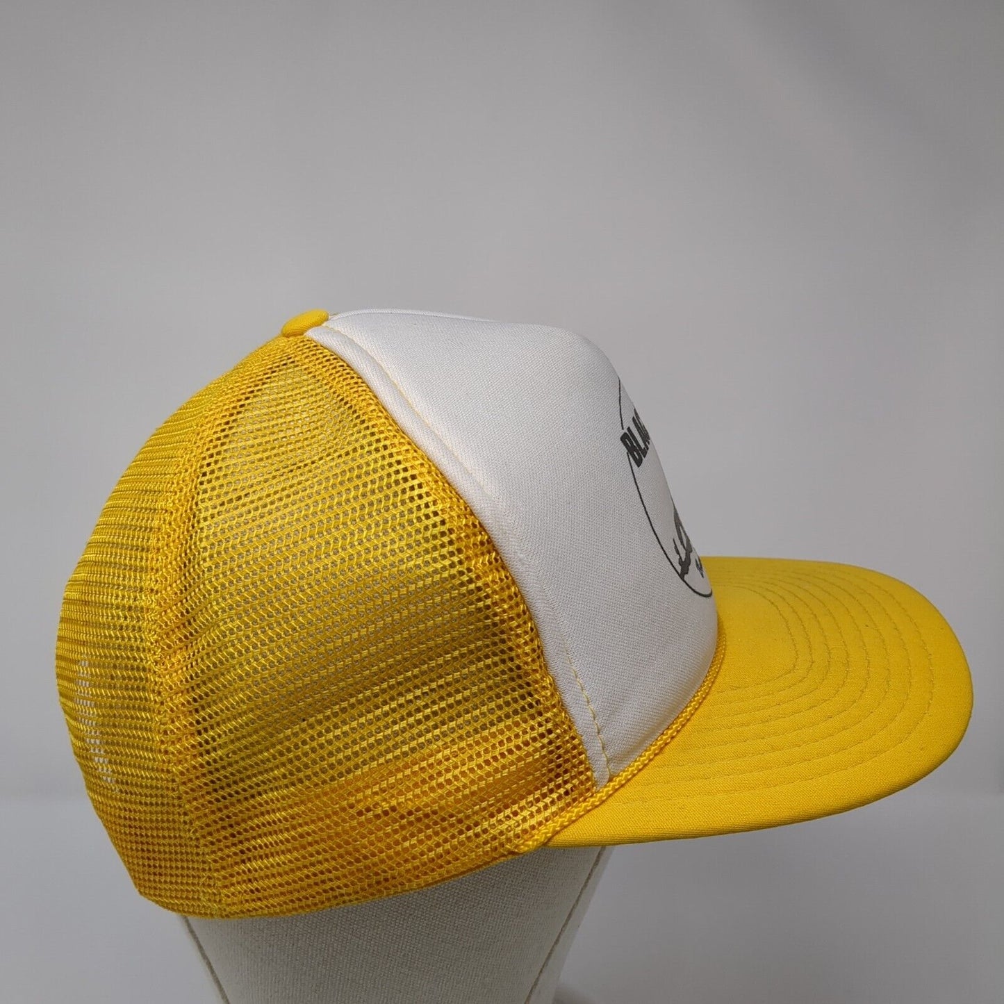 Black Rock RV Park Snapback Trucker Hat Yellow OS Adjustable Mesh Rope San Sun